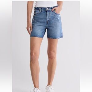 Frame denim The Easy high-waist denim shorts in a blue wash  5" inseam size 28